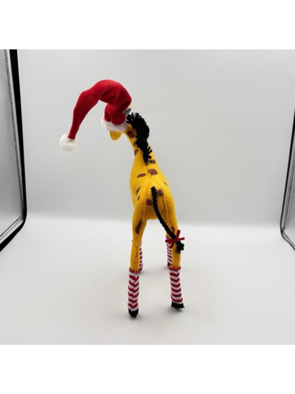 2010 Annalee Christmas Giraffe Santa Hat Peppermint Stripe Stockings Socks 12” - Picture 7 of 15